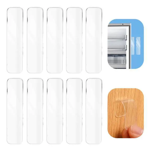 Alt view image 2 of 7 - Clear Silicone Cabinet Door Bumpers 10 Pcs - Self-Adhesive Sound Dampening Pads, Silicone Bumper Pads & Clear Furniture Bumpers for Drawers, Table Tops, Wall Protection,Anti-Slip Pads
