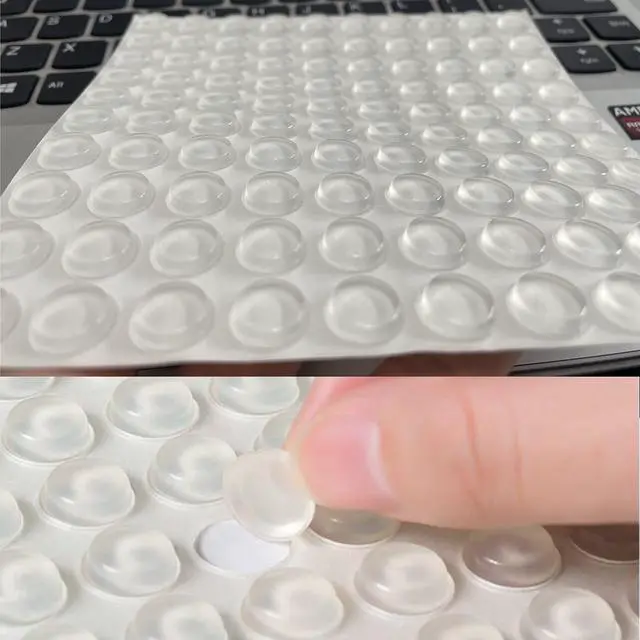Alt view image 7 of 7 - 100pcs Cabinet Door Bumpers Clear Rubber Stoppers Bumpers Self Adhesive Cupboard Door Drawer Furniture Bumpers Glass Tops Cutting Boards Picture Frames 1/2"