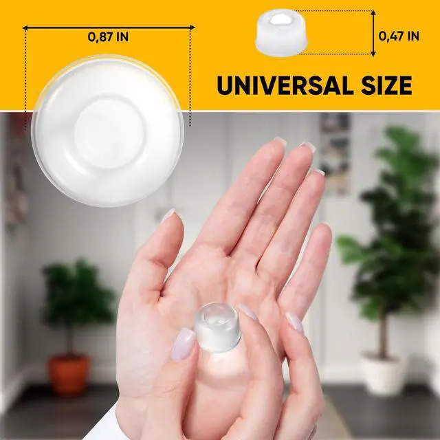 Alt view image 2 of 7 - Clear Silicone Door Bumpers Self-Adhesive Wall Protectors for Door Knobs, Handles & Headboards Quiet Rubber Pads for Impact Protection