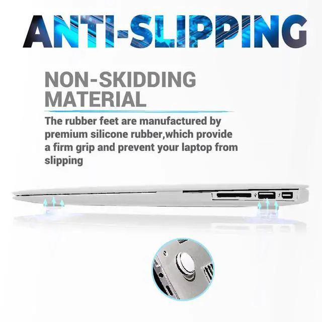 Alt view image 6 of 7 - Pack of 12 Rubber Silicone Feet Dot(Diameter:0.575inch) with Adhesive,Compatible with DELL,Asus,Lenovo,HP Laptop,Computer Case,Keyboard Riser,Appliance Feet,Multiple Purpose(White)
