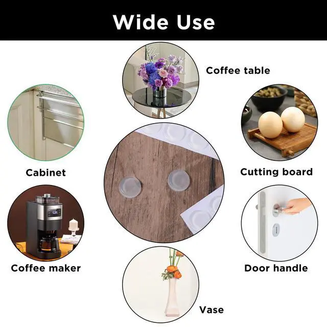 Alt view image 6 of 7 - 36 Pack Glass Table Top Anti Slip Pads, Furnigear 3/4" Anti Slip Furniture Pads Bumpers Grippers Non-Slip Sticker Self Adhesive Rubber Pad Feet for Cutting Board Furniture Laptop