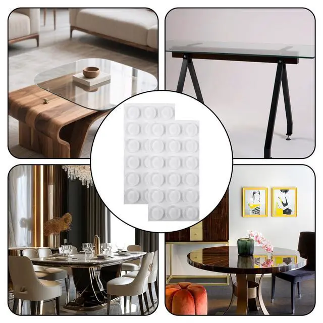 Alt view image 7 of 7 - 36 Pack Glass Table Top Anti Slip Pads, Furnigear 3/4" Anti Slip Furniture Pads Bumpers Grippers Non-Slip Sticker Self Adhesive Rubber Pad Feet for Cutting Board Furniture Laptop