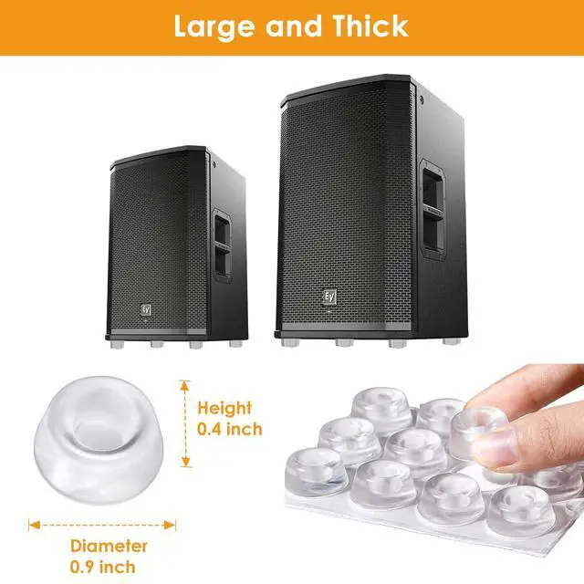 Alt view image 3 of 7 - Rubber Feet 12PCS, Clear Rubber Bumpers Self Adhesive, Clear Rubber Bumper Pads for Electronics, Appliances 0.9"x0.4"