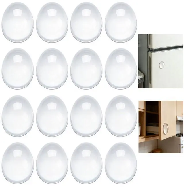 Main image of 16pcs Door Handle Bumpers for Reducing Noise, Clear Door Bumpers