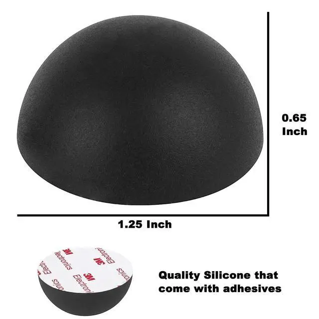 Alt view image 2 of 7 - 1.25" Silicone Hemisphere Bumpers Isolation Feet Rubber Non-Skid Speaker Pads with Adhesive Record Player Audio Isolation Pads for Small Speaker Spikes,Turntable,Amplifiers,Subwoofer,Monitors,Decks