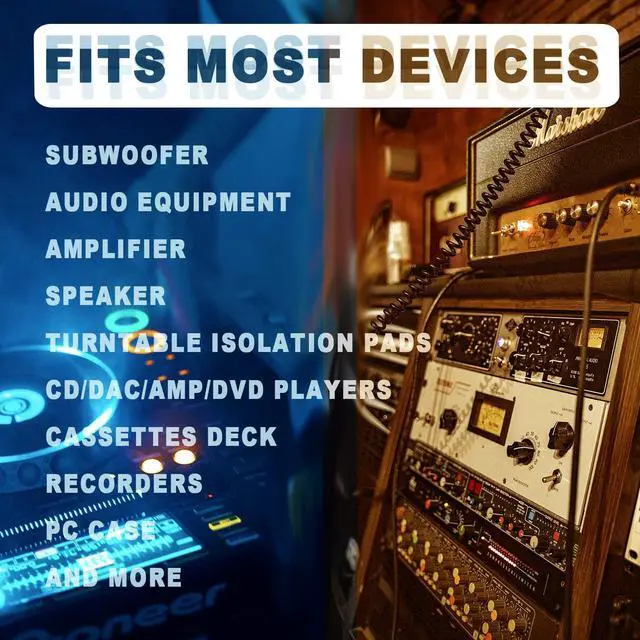 Alt view image 5 of 7 - 1.25" Silicone Hemisphere Bumpers Isolation Feet Rubber Non-Skid Speaker Pads with Adhesive Record Player Audio Isolation Pads for Small Speaker Spikes,Turntable,Amplifiers,Subwoofer,Monitors,Decks