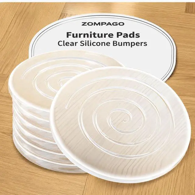 Main image of Clear Cabinet Door Bumpers Self Adhesive Circle 8PCS, Silicone Rubber Bumpers for Furniture Pads, Noise Dampening Rubber Feet, Wall Protectors from Furniture & Door Slam Stopper