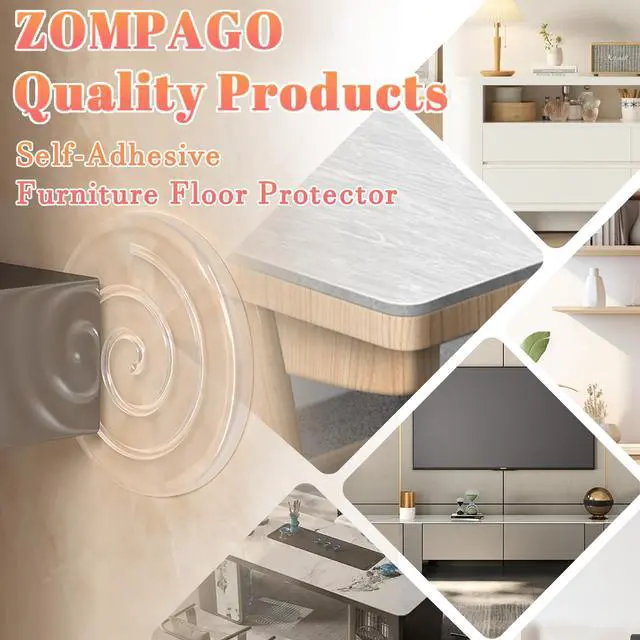 Alt view image 3 of 6 - Clear Cabinet Door Bumpers Self Adhesive Circle 8PCS, Silicone Rubber Bumpers for Furniture Pads, Noise Dampening Rubber Feet, Wall Protectors from Furniture & Door Slam Stopper