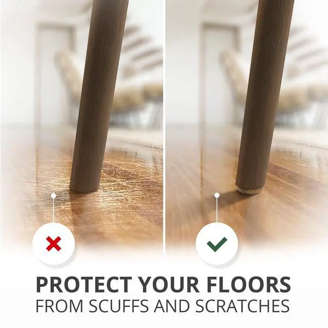 Alt view image 4 of 6 - Felt Furniture Pads X-PROTECTOR 133 PCS Premium Furniture Pads - Felt Pads Furniture Feet Best Wood Floor Protectors - Protect Your Hardwood & Laminate Flooring! Brown and Beige