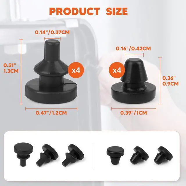 Alt view image 2 of 7 - 8PCS Grill Lid Bumpers, Silicone Bumper Pads for Most Grills