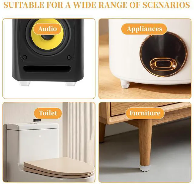 Alt view image 5 of 7 - Clear Cabinet Door Bumpers Pads, Self-Adhesive Silicone Non-Slip Pads