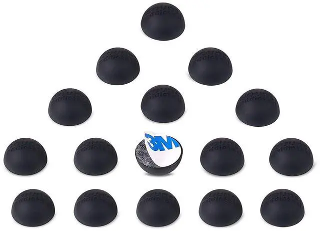 Main image of Subble 0.6'' (16 Pack) Silicone | Rubber Feet Isolators for Small and Medium-Sized Electronics, Non-Skid Hemisphere with Adhesive (Sustain up to 12lb) | Subble