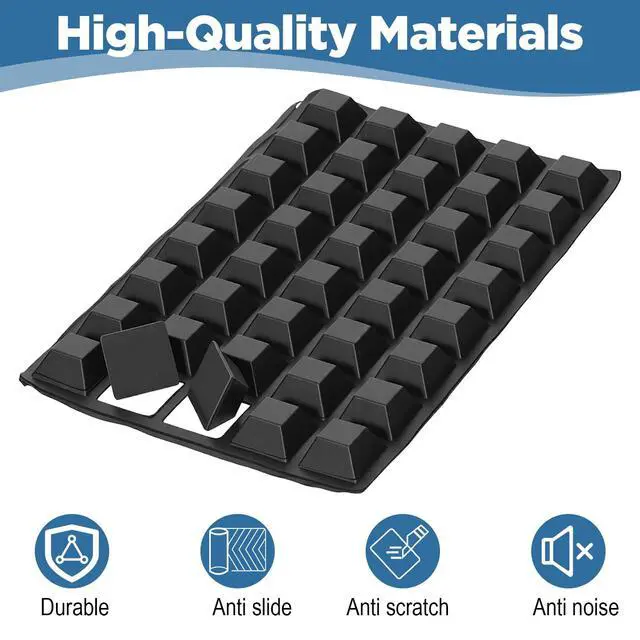 Alt view image 6 of 7 - 80 Pcs Adhesive Rubber Feet Rubber Bumpers Cabinet Door Bumpers Self Adhesive 0.5" Rubbers Pads for Electronics Speakers Furnitures Appliances Audio Equipment Laptop (2 Size)