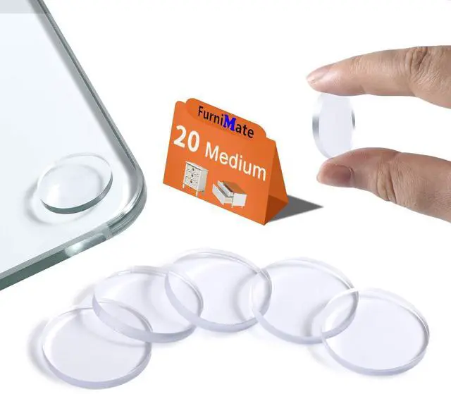 Main image of Glass Table Top Anti Slip Pads-Glass Table Top Bumpers, 20PCS 3/4 inch Non Adhesive Medium