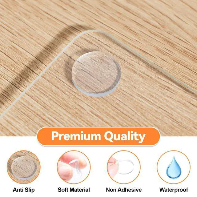 Alt view image 4 of 7 - Glass Table Top Anti Slip Pads-Glass Table Top Bumpers, 20PCS 3/4 inch Non Adhesive Medium