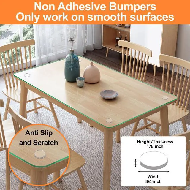 Alt view image 2 of 7 - Glass Table Top Anti Slip Pads-Glass Table Top Bumpers, 20PCS 3/4 inch Non Adhesive Medium