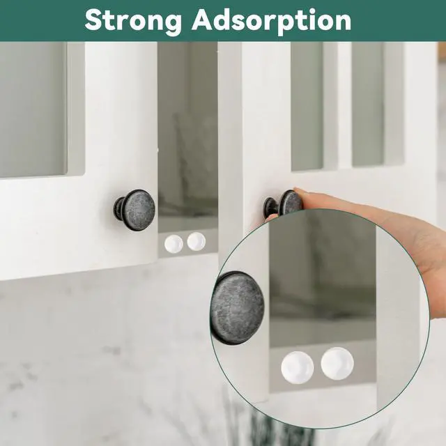 Alt view image 5 of 7 - 400 Pcs Cabinet Door Bumper, 1/4" Self-Adhesive Clear Rubber Bumpers Non-Slip Cabinet Door Stoppers, Furniture Buffer Hemispherical Silicone Pads for Door Furniture(6 × 2mm)