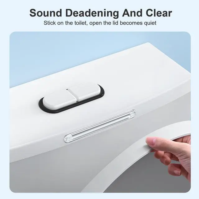 Alt view image 4 of 7 - Clear Furniture Bumpers, Silicone Rubber Wall Protector from Chair Back, Adhesive Shower Door Bumpers for Cabinet Door Car Door Drawer Toilet Lid (2long2short,4)