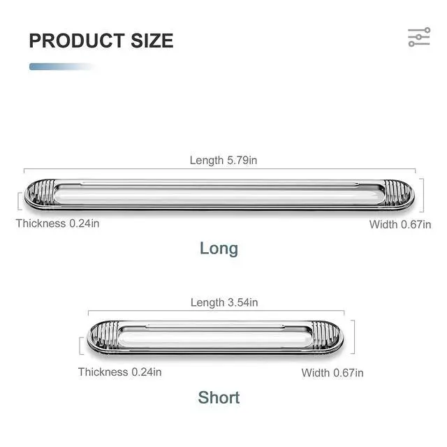 Alt view image 7 of 7 - Clear Furniture Bumpers, Silicone Rubber Wall Protector from Chair Back, Adhesive Shower Door Bumpers for Cabinet Door Car Door Drawer Toilet Lid (2long2short,4)