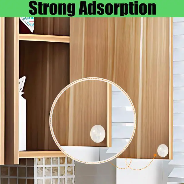 Alt view image 3 of 7 - 100PCS Clear Rubber Feet, Small Self Adhesive Pads, Sticky Rubber Dots, Non-Slip Cabinet Stoppers, Furniture Buffers Hemispherical Silicone Pads for Door Furniture