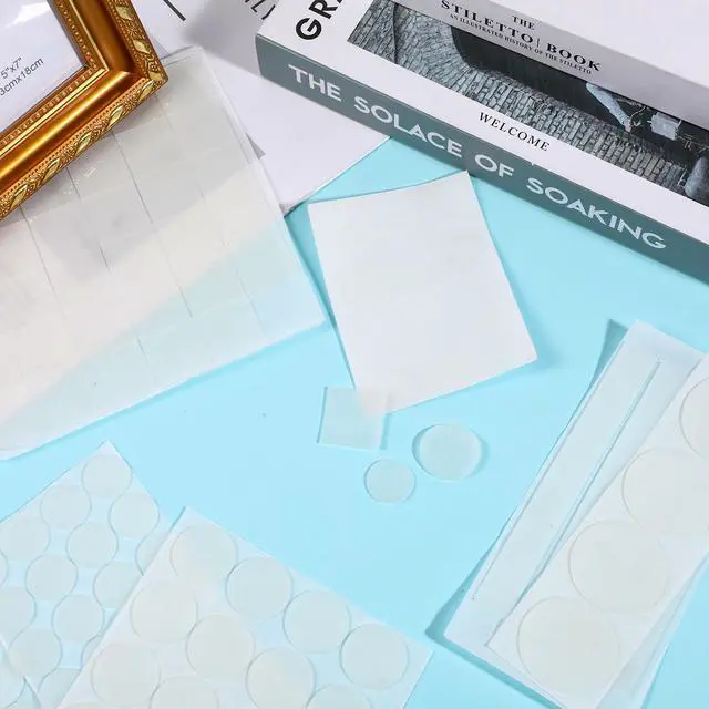 Alt view image 2 of 7 - 132Pcs Silicone Pads for Glass Table Top Anti Slip Pads Adhesive Rubber Dots Grippers Spacers Glass Top Rubber Feet Bumpers for Under-Glass Flat Adhesive Thin Table Bumpers for Coasters
