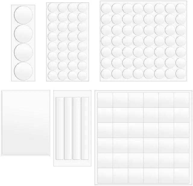 Main image of 132Pcs Silicone Pads for Glass Table Top Anti Slip Pads Adhesive Rubber Dots Grippers Spacers Glass Top Rubber Feet Bumpers for Under-Glass Flat Adhesive Thin Table Bumpers for Coasters