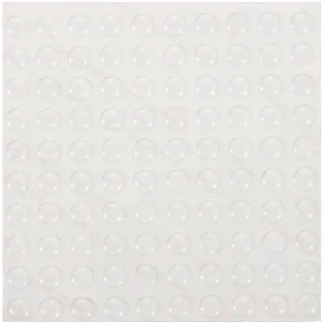 Main image of 100Pcs Cabinet Door Bumpers Small Self-Adhesive Clear Rubber Cupboard Door Feet Cabinet Pads for Door Furniture Drawer, 8x2mm