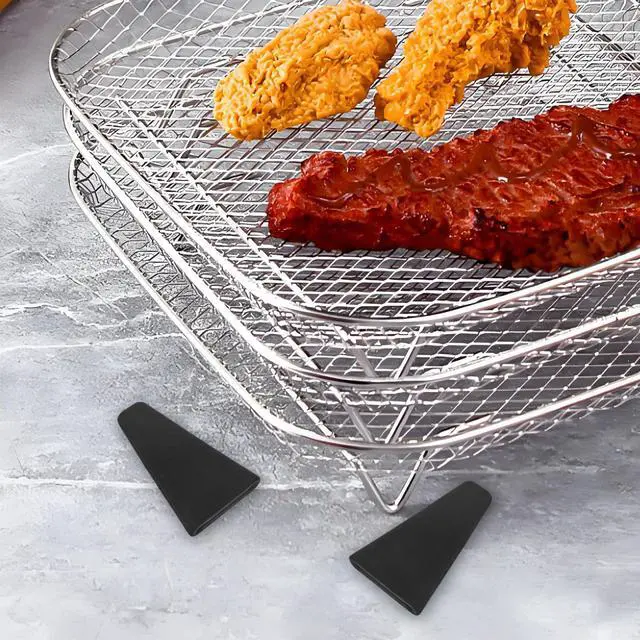 Alt view image 7 of 7 - 8Pcs Silicone Air Fryer Feet Sleeves Dishwasher Safe Non-Slip Bumpers for Dehydrator Racks and Press Cookers Stable Corner Buffer Pads