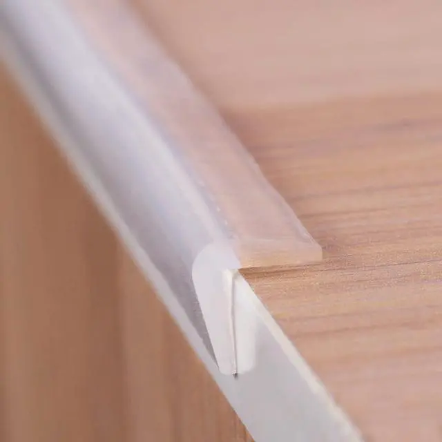 Main image of Edge Protector 100% Silicone, Baby Proofing Thin Corners Clear Guards, Pre-Tape Adhesive Soft for Kids Safety, Child Table Cabinets Furniture Bumper, 3 FT