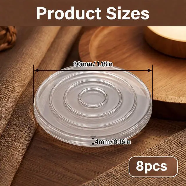 Alt view image 2 of 7 - 8PCS Silicone Feet for Cutting Board Non-Slip Feet 1.2 Inch Rubber Pads