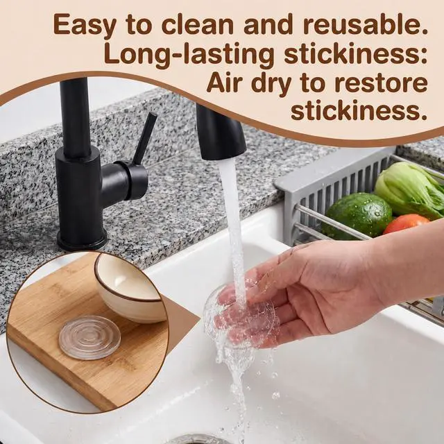 Alt view image 4 of 7 - 8PCS Silicone Feet for Cutting Board Non-Slip Feet 1.2 Inch Rubber Pads