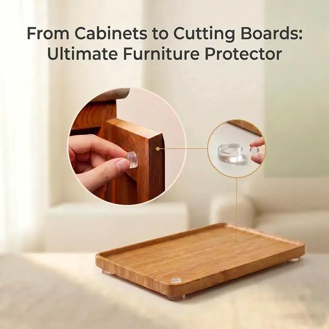 Alt view image 2 of 7 - 256Pcs Clear Silicone Cabinet Door Bumper, 1/2 Inch Adhesive