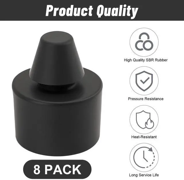 Alt view image 6 of 7 - 66061 Grill Lid Rubber Bumpers for Weber Genesis Spirit Traveler, Silicone Bumper Pads for Grills Lid, Push-in BBQ Grill Bumper Feet Replacement - 8 Pack