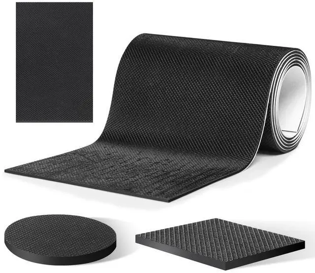 Main image of Non Slip Furniture Pads, Self Adhesive Rubber Pads with Anti Skid Stickers, Cuttable Rubber Sheet for Furniture and Appliances (4 × 40)