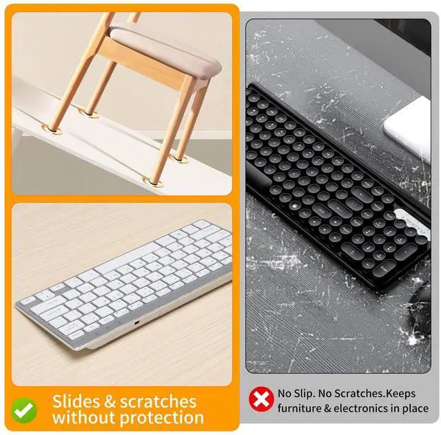 Alt view image 3 of 6 - Non Slip Furniture Pads, Self Adhesive Rubber Pads with Anti Skid Stickers, Cuttable Rubber Sheet for Furniture and Appliances (4 × 40)