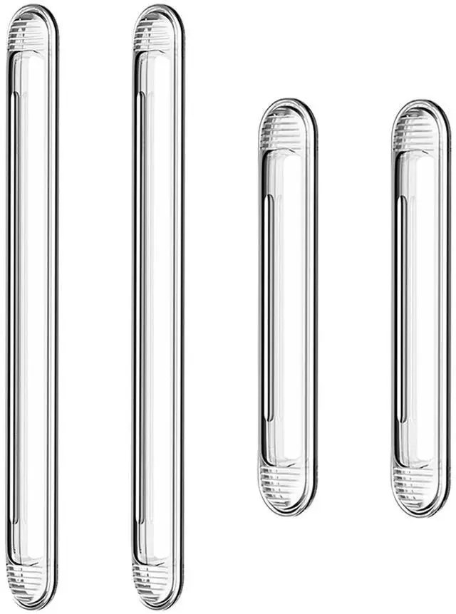 Main image of Clear Furniture Bumpers, Self Adhesive Rubber Bumpers, Door Stoppers Wall Protector, Silicone Strip for Sliding Door Cabinet Drawers (2long2short)