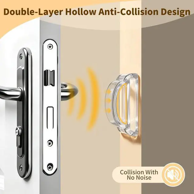 Alt view image 3 of 7 - 8PCS Clear Bumper Pads for Furniture - Ultra Soft Silicone Door Bumpers with Strong Adhesive - Wall Protectors, Cabinet Stoppers & Drawer Guards for Kitchen, Bathroom & Office (4D Shock Absorption)