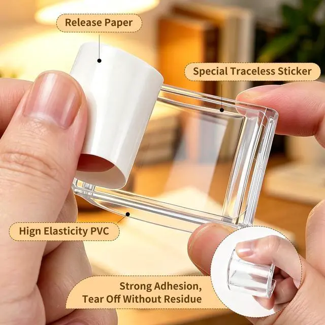 Alt view image 5 of 7 - 8PCS Clear Bumper Pads for Furniture - Ultra Soft Silicone Door Bumpers with Strong Adhesive - Wall Protectors, Cabinet Stoppers & Drawer Guards for Kitchen, Bathroom & Office (4D Shock Absorption)