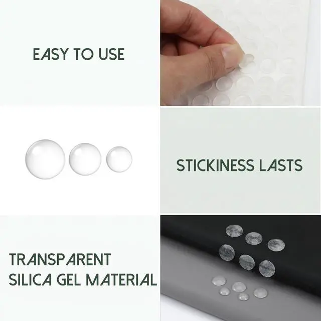 Alt view image 3 of 7 - Rubber Cabinet Door Bumpers, 300PCS Clear Cabinet Door Bumpers