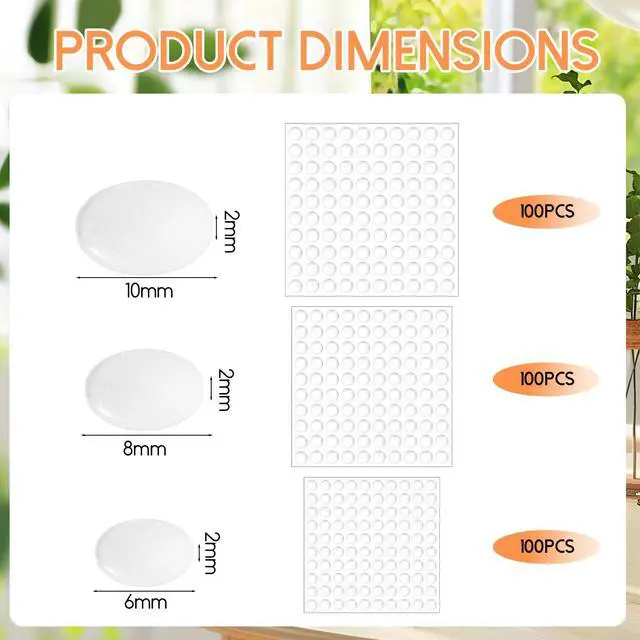Alt view image 2 of 7 - Rubber Cabinet Door Bumpers, 300PCS Clear Cabinet Door Bumpers