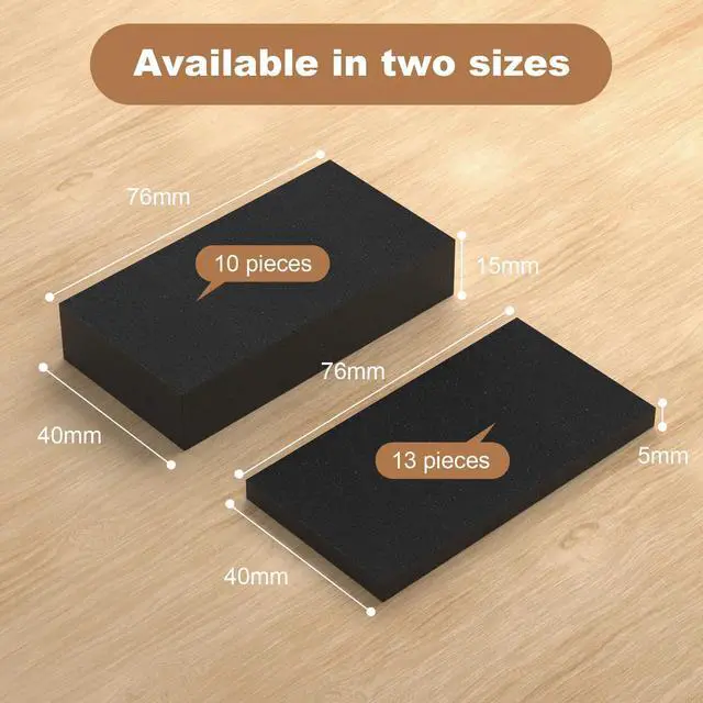 Alt view image 4 of 7 - Headboard Stoppers25Pcs Furniture Pads10Pcs(0.6" Thick) + 15Pcs(0.2" Thick) EVA Foam Headboard Stoppers for Wall, from Chair BackFurniture Bed to Prevent Sliding BumpersGap Filler, Protect Walls.