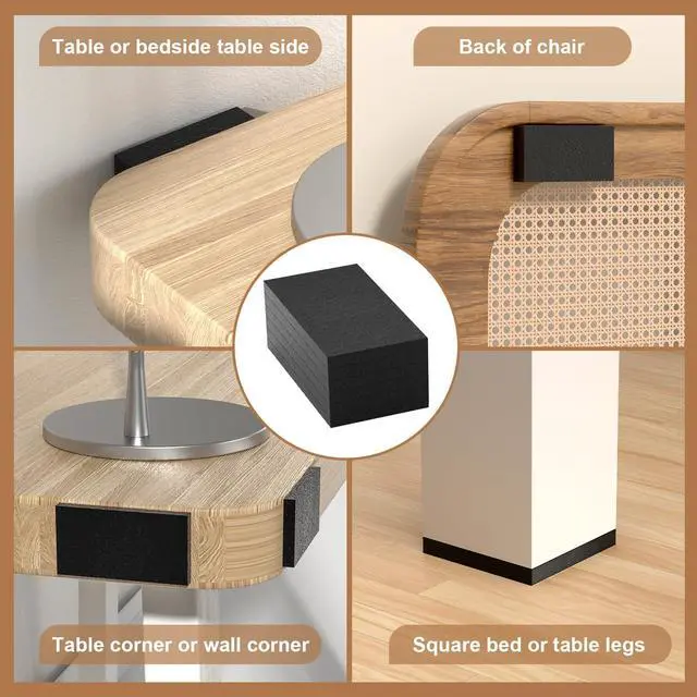 Alt view image 6 of 7 - Headboard Stoppers25Pcs Furniture Pads10Pcs(0.6" Thick) + 15Pcs(0.2" Thick) EVA Foam Headboard Stoppers for Wall, from Chair BackFurniture Bed to Prevent Sliding BumpersGap Filler, Protect Walls.