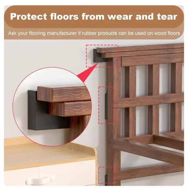 Alt view image 7 of 7 - Headboard Stoppers25Pcs Furniture Pads10Pcs(0.6" Thick) + 15Pcs(0.2" Thick) EVA Foam Headboard Stoppers for Wall, from Chair BackFurniture Bed to Prevent Sliding BumpersGap Filler, Protect Walls.