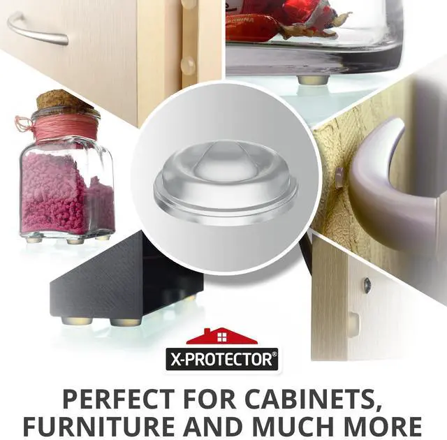 Alt view image 5 of 6 - Cabinet Door Bumpers 128 PCS 1/2" Silicone Clear Bumpers Ideal Cabinet Bumpers Self-Adhesive Thick Door Silencer Bumper Pads to Protect Glass & Other Surfaces!