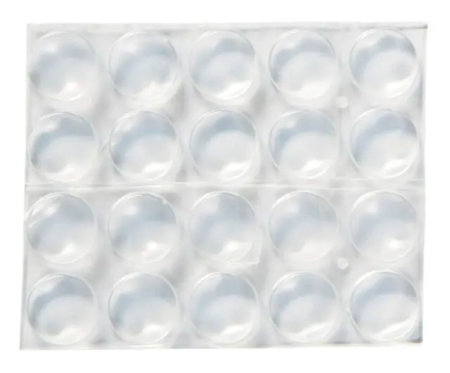 Alt view image 2 of 7 - Clear Adhesive Bumper Pads 20 PCS, Self-Stick Rubber Pads 1/2" Round, Cabinet Door Rubber Bumpers, Designed to Protect Cabinets and Drawers, Sound Dampening, Transparent (SP950-NA)
