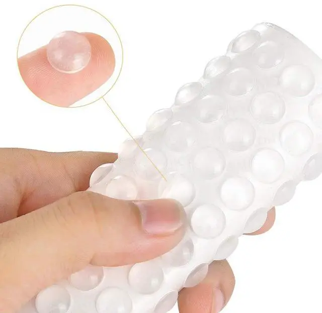 Main image of 200PCS Cabinet Bumpers Clear Rubber Bumpers Self Adhesive, Soft Close Cabinet Door Bumper Dots, Sound Dampening Cupboard Door Bumpers Pads for Kitchen Drawers, Picture Frames, Furniture