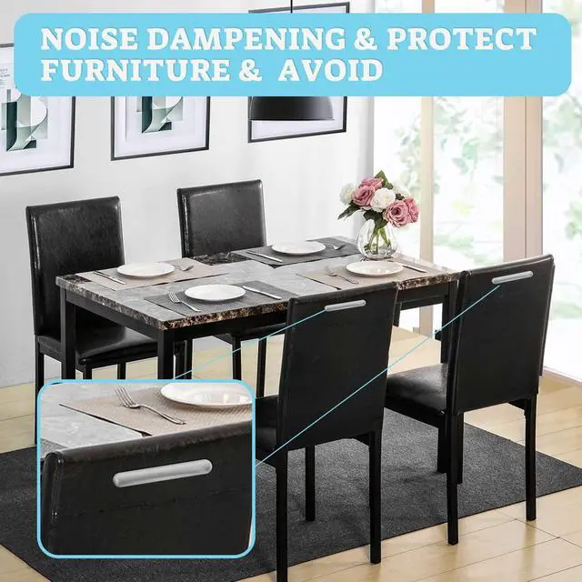 Alt view image 5 of 7 - Cabinet Door Bumpers, 40 pcs Cabinet Bumper Clear Self Adhesive, Rubber Bumpers Stripes, Clear Bumper for Cabinets Pads for Sound Dampening Buffer Pads2.75 * 0.4in