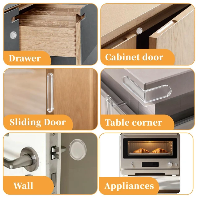Alt view image 3 of 7 - Cabinet Door Bumpers, Self-Adhesive Silicone Rubber Furniture Pads,Clear | 112pcs,Noise Dampening Shock Absorbing Furniture Bumpers Pads For Drawers, Cupboards,Door Handles,Wall Protection