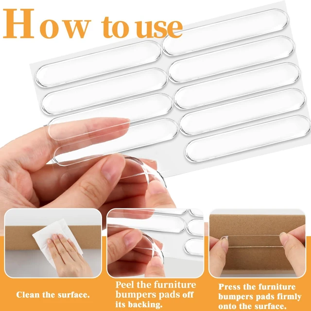 Alt view image 6 of 7 - Cabinet Door Bumpers, Self-Adhesive Silicone Rubber Furniture Pads,Clear | 112pcs,Noise Dampening Shock Absorbing Furniture Bumpers Pads For Drawers, Cupboards,Door Handles,Wall Protection