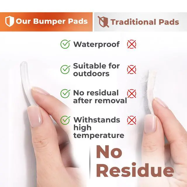 Alt view image 6 of 7 - Clear Cabinet Door Bumpers, 106 Pack, 4 Shapes, Self-Adhesive Silicone Pads, Sound-Dampening Protectors for Cabinets, Drawers, Furniture, Walls, and Door Handles